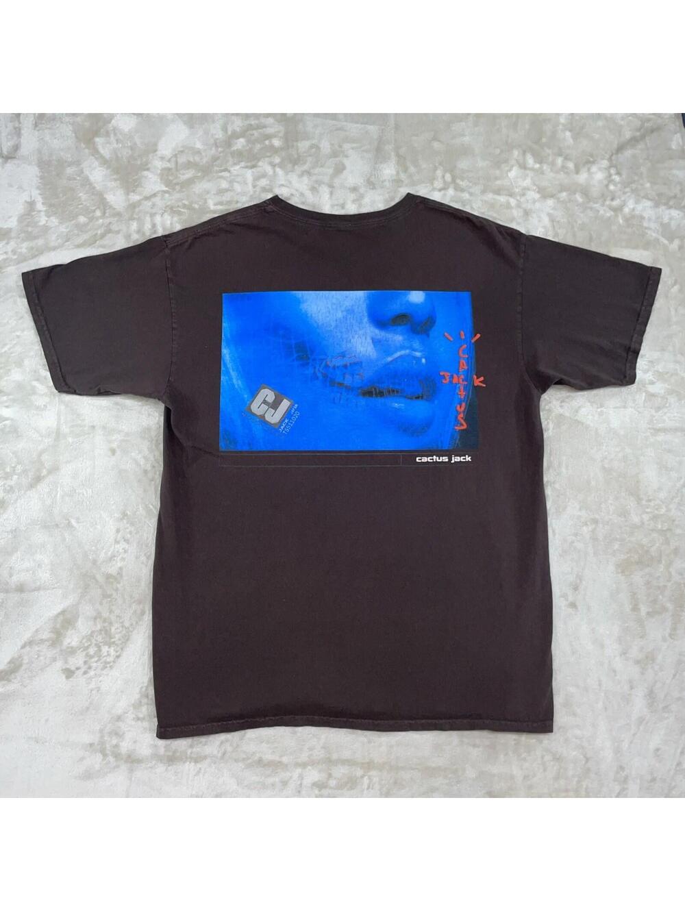 Travis Scott Cactus Jack CJ Digital Girl Japan T-shirt Brown Tee Men’s Size XL